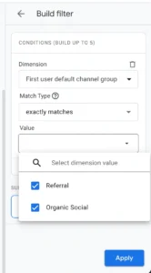 Referral filters
